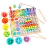 ZQsmgs Montessori Counting Board, Color Sorting Bead Clip Math Toy