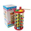 ZQsmgs Montessori Hammer Ball Drop Toy, Educational Wooden Pounding Tower for Kids