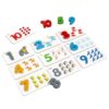ZQsmgs Number Matching Flash Card Set, 1-10 Counting Animal Puzzle Blocks