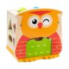 ZQsmgs Owl Wooden Activity Cube, Shape Sorter with Hammer Pounding Ball STEM Toy