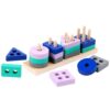 ZQsmgs Shape Sorter Stacking Column Toy, Geometric Shape Matching Blocks