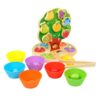 ZQsmgs Wooden Magnetic Fruit Tree Toy, Color Sorting Matching Game