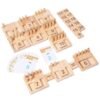 ZQsmgs Wooden Number Peg Board Toy, Montessori Math Counting Game