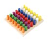 ZQsmgs Wooden Peg Board Toy, Rainbow Color Matching Pegs Insert Game