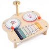ZQsmgs Wooden Percussion Instrument Set, Xylophone Drum Cymbal Musical Play Table
