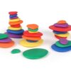 ZQsmgs Wooden Rainbow Stacking Pebbles Stones, Balancing Building Blocks
