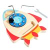 ZQsmgs Wooden Rocket Screw Driver Board Toy, Fine Motor Skill Toy