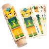 ZQsmgs Wooden Rotating Animal Blocks, Matching Card Educational Game