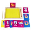 ZQsmgs Wooden Sand Writing Word Tray, Alphabet Tracing Drawing Board