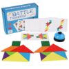 ZQsmgs Wooden Tangram Puzzles Game, Family Interactive Tabletop Game