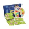 ZQsmgs Wooden Teaching Clock, Color Coded Time Learning Clock Model