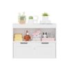 ZRongartlab Small Toy Organization with 2 Drawers & Open Shelves (White)