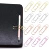 Zrwcvxy Heart Paper Clips with Pen Holder, Colored Decorative Paper Clips for Documents, Cute Bookmark Clips, Aesthetic Office Supplies, Planner Accessories, Teacher Supplies, School, Home and Office