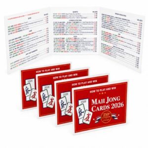 ZSNOVA-X 2026 American Mahjong Reference Cards, 4 Pack Large Print