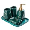 ZSRUIKJN Ceramic Bathroom Toiletry Set Marble Series Model Room Decoration