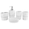 ZSRUIKJN Marble Bathroom Five-piece Kit Gargle Cup Toiletry Set