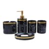 ZSRUIKJN Resin Bathroom Five-piece Marble Toiletry Set Hotel Supplies