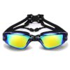 ZSRUIKJN Swim Goggles with Ear Plugs, Clear Swimming Coated Lens No Leaking Anti Fog UV Protection for Adult Men Women Youth Kids