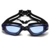 ZSRUIKJN Swim Goggles with Ear Plugs, Clear Swimming Coated Lens No Leaking Anti Fog UV Protection for Adult Men Women Youth Kids