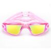 ZSRUIKJN Swim Goggles with Ear Plugs, Clear Swimming Coated Lens No Leaking Anti Fog UV Protection for Adult Men Women Youth Kids