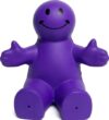Zugar Land 4" Fun Colorful Squeezable Smile Face Guy Phone Holders - Stress Relief Desk Accessories, Flexible Silicone Stand for Smartphones & Tablets, Fun Gifts for Home or Office (1 Purple)