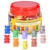 ZYFLSQ 200 PCS Counting Bears Set, 10 Color Sorting Bears Learning Toys for Preschoolers, 1 Inch Bear Counters for Kids Ages 3+, Montessori-Inspired Math Manipulatives for Classroom & Home