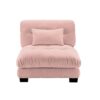 ZYJINIQ 40 Inch Breathable Chenille Studio Couch, Space Saver Bed with Solid Wood Frame, Sofa Individual with Flexible combinable Structure for Home Office and Living Space use, Pink