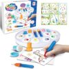 Zyllver Magic Painting Brush Set for Kids Ages 3+, Mess Free Color Reveal Reusable Art Kit with Magic Painting Sheets, Toddler Educational Craft Toys for Boys & Girls, Christmas & Birthday Gift