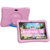 ZZB Kids Tablet 10 Inch, Android 15.0, 8GB (3+5 Extended) RAM 32GB ROM (Expandable to 1TB) Dual Camera 6000mAh Preloaded with Kid-Friendly Apps Tablet with Case,Android Tablets for Kids (Light Pink)