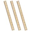 ZZTX 3 Pack Wooden Ruler 12 Inch（30 cm)
