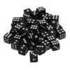 0.31in, Digital Dice, 100pcs, Acrylic Dice, Square Corner, Black