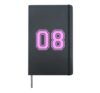 08 Number Eight Sports Varsity College Girl Matching Hardcover Journal, Black