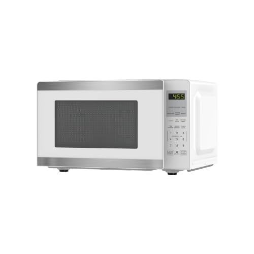 0.9 Cu Ft Countertop Microwave, 900 Watt Microwave with Even-Heating Technology & 10 Power Levels, Compact Size Fits Standard Dinner Plates, Perfect for Defrosting & Reheating Family Meals,white