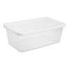 10-Pack 6-Quart Clear Plastic Storage Bins with Snap-on Lids, White