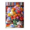 1000-Piece Wood Jigsaw Ranunculus Floral Book Tea Art 29.5x19.7in