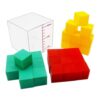 1000ml Transparent Container 27 3cm Side Cube 3 Colors Volume Capacity Unit Demonstrator