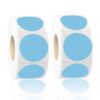 1000Pcs 1" Colored Dot Stickers Round Color Coding Labels, Adhesive Circle Price Tags Sticker, for Office, Classroom Supplies, Home Etc(2 Rolls, Lake Blue)