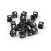 1000pcs Acrylic Black Letter Beads Square Cube Alphabet Spacer Beads