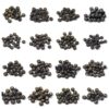 1000PCS Acrylic Letter Beads Black Gold A-Z Alphabet Round Flat