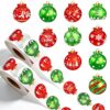1000Pcs Christmas Stickers Roll, 9 Designs Round Bell Labels, Winter Christmas Decor Stickers for Gift Cards & Party Favors