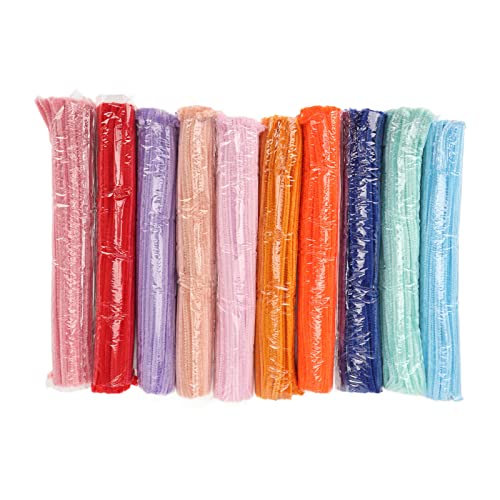 1000Pcs Multi Purpose Soft Polyester Colored Pipe Cleaners for Crafting,