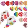 1000 Pcs Self-Adhesive Sticker Valentine ' s Day Gift Sticker Love Reward Heart for Wedding Gift