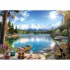 1000 Piece Puzzle for Adults with Letters on Back - Lake Fishing Camp