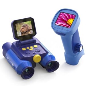 1000X Handheld Digital Microscope for Kids and Binoculars for Kids with Night Vision Camera