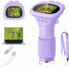 1000X Kids Microscope Handheld Camera, 2'' Screen Wonder Quest Microscope Camera for Kids, Educational Magnifying Glass Toy, Christmas Birthday Gifts for Age 3 4 5 6 7 8 9 10 11 12 Girls Boys - Purple