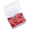 100 Assorted Color Push Pins Set with, Red