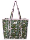 100% Cotton Quilted Tote Bag For Women, 18X16 Large Beach Bag With Zipper