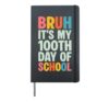 100 Days Of School Art For Boys Kids Men Students 100th Day Hardcover Journal, Black