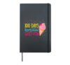 100 Days of School Ice Cream Kindergarten Girls 100th Day Hardcover Journal, Black