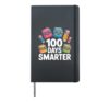 100 Days School Smarter Kawaii Cartoon Graphic Hardcover Journal, Black